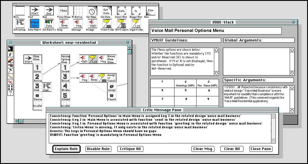 Screen Dump of VDDE System